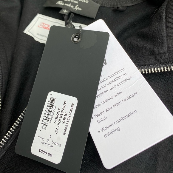 Rag & Bone Men’s Knit Zip - Picture 2 of 2